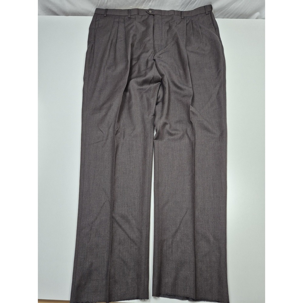 VTG John Alexander Dress Pants Mens 50x36 Gray Wool Pleated Unhemmed USA NWT